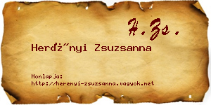 Herényi Zsuzsanna névjegykártya