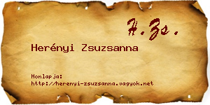 Herényi Zsuzsanna névjegykártya